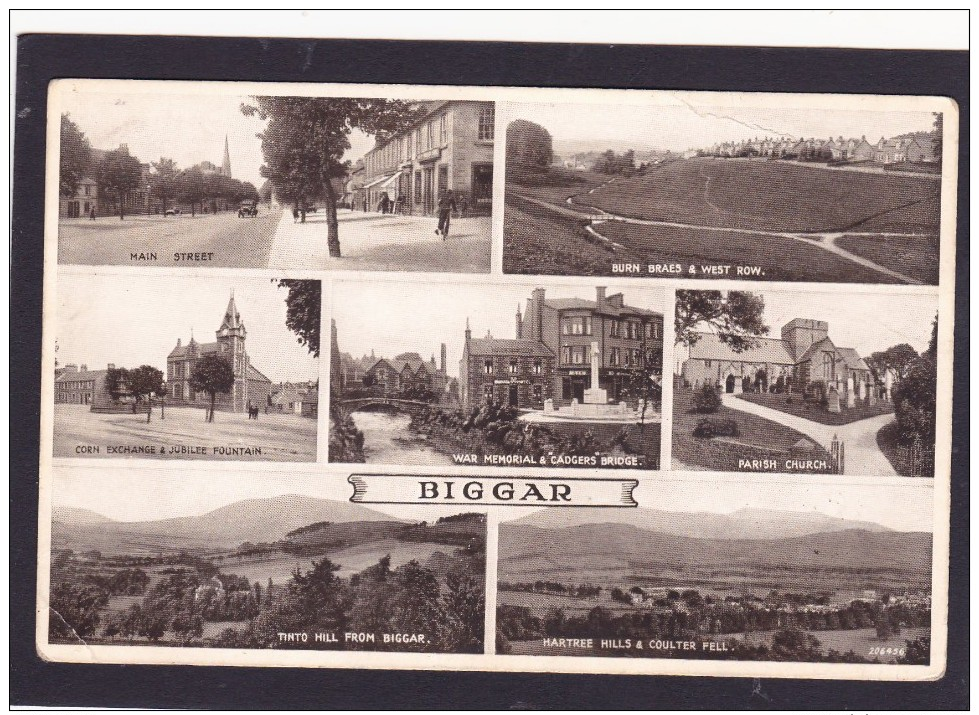 Multi View Post Card Of Biggar,South Lanarkshire,Scotland. ,Posted With Stamp,N45. - Lanarkshire / Glasgow