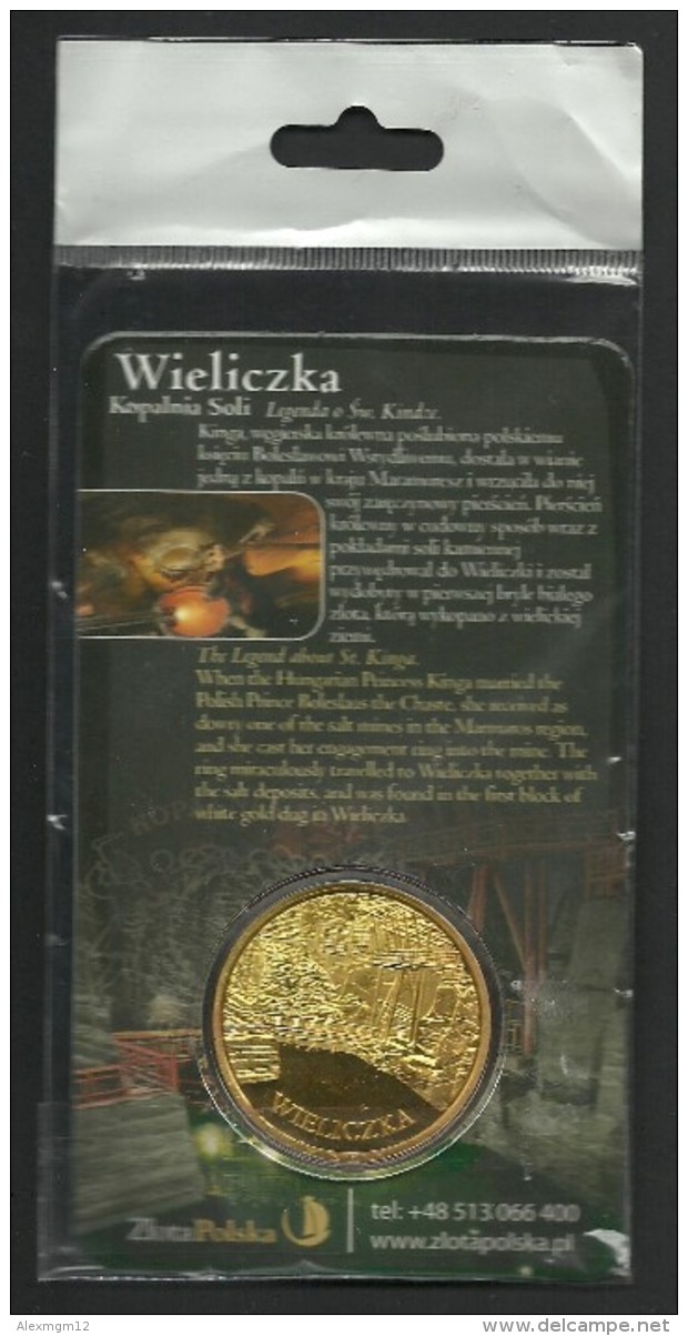Poland, Souvenir Jeton, Wieliczka Salt Mine, Holy Queen, Sealed - Other & Unclassified