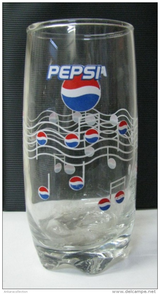 AC - PEPSI COLA MUSICAL NOTES ILLUSTRATED RARE GLASS FROM TURKEY - Verres