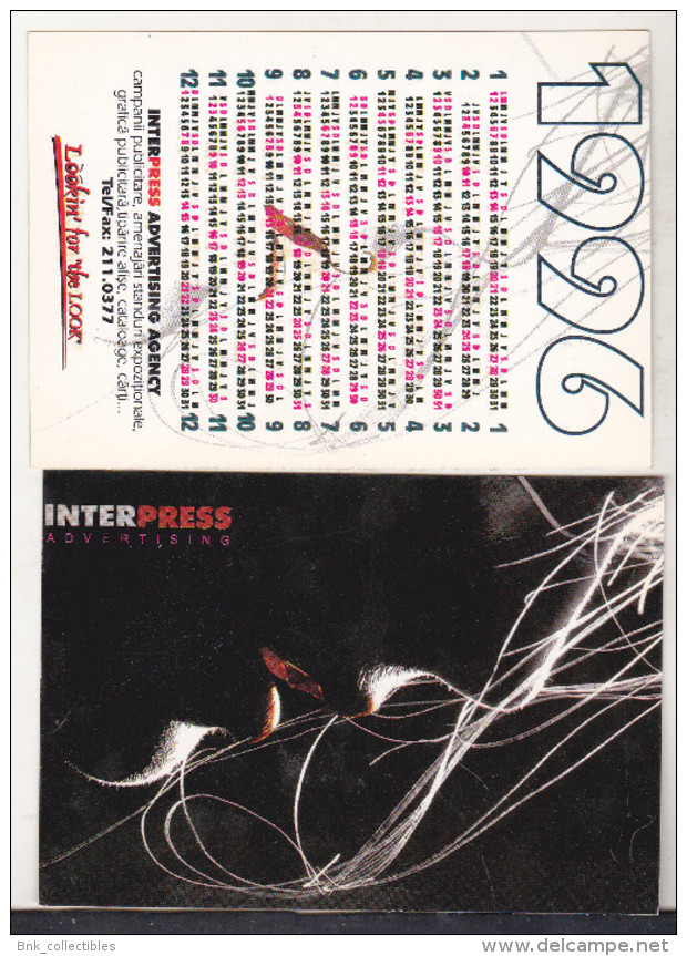 Romania Old Small Calendar - 1996 - Interpress Advertising Agency (2) - Kleinformat : 1991-00