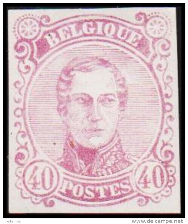 1860. Leopold I. Medailion. 40 CENT Essay. Violet. (Michel: ) - JF194382 - Proeven & Herdruk