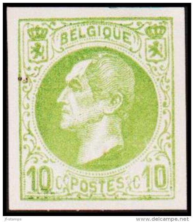 1865-1866. Leopol I. 10 CENTS Essay. Green.  (Michel: ) - JF194383 - Probe- Und Nachdrucke