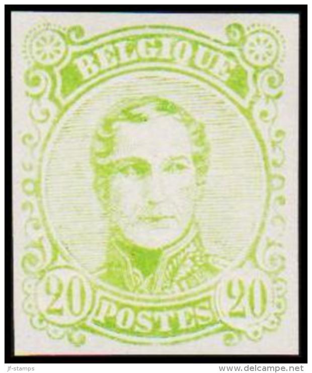 1860. Leopold I. Medailion. 20 CENT Essay. Green (Michel: ) - JF194379 - Proofs & Reprints