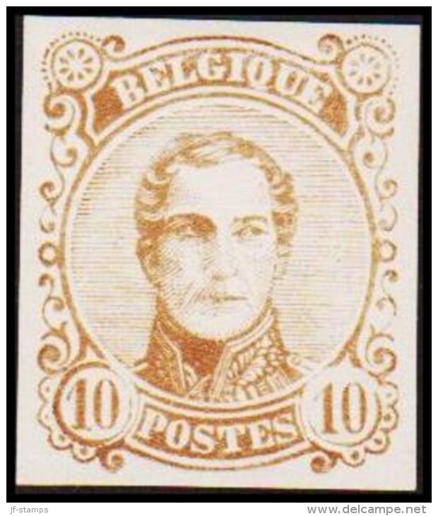 1860. Leopold I. Medailion. 10 CENT Essay. Brown. (Michel: ) - JF194376 - Proofs & Reprints