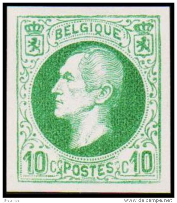 1865-1866. Leopol I. 10 CENTS Essay. Dark Green. (Michel: ) - JF194385 - Proeven & Herdruk