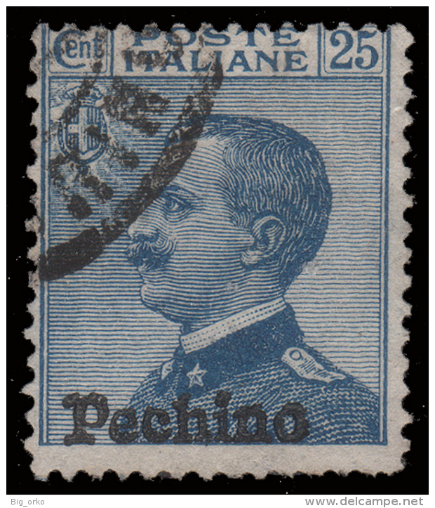 Pechino - Francobollo D´ Italia 1901/16 Con Soprastampa Di Torino - 25 C. Azzurro - 1917/18 - Pékin