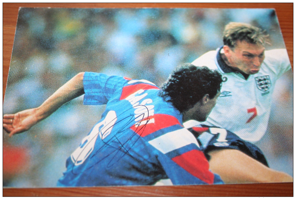 CPA Bel Autographe De Mr Bernard CASONI Equipe De France Euro 1992 Match France/Allemagne - Autografi