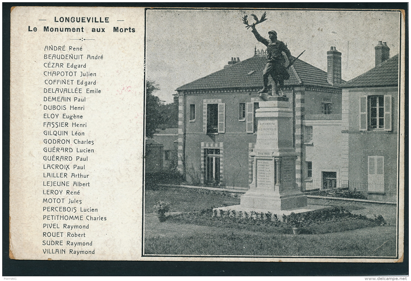 LONGUEVILLE - Le Monument Aux Morts - Sonstige & Ohne Zuordnung