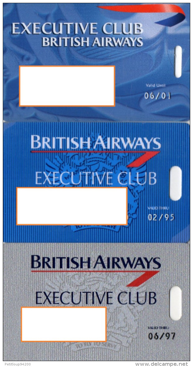 ETIQUETTES A BAGAGES NOMINATIVES BRITISH AIRWAYS  Executive Club  (lot De 3) - Aufklebschilder Und Gepäckbeschriftung