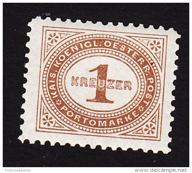 Austria, Scott #J1, Mint Hinged, Postage Due, Issued 1894 - Postage Due