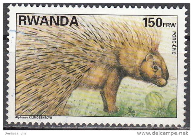 Rwanda 1995 Michel 1463A O Cote (2005) 5.50 Euro Porc-Epic Cachet Rond - Oblitérés