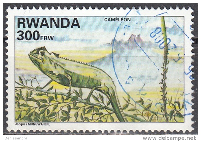 Rwanda 1995 Michel 1464A O Cote (2005) 7.50 Euro Caméléon Cachet Rond - Oblitérés