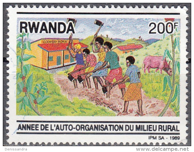 Rwanda 1989 Michel 1420 O Cote (2005) 5.00 Euro Agriculture Cachet Rond - Oblitérés