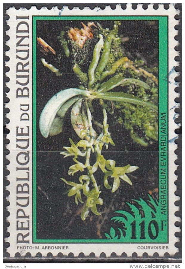 Burundi 1995 Michel 1812 O Cote (2005) 5.00 Euro Fleur Angraecum Evrardianum Cachet Rond - Oblitérés