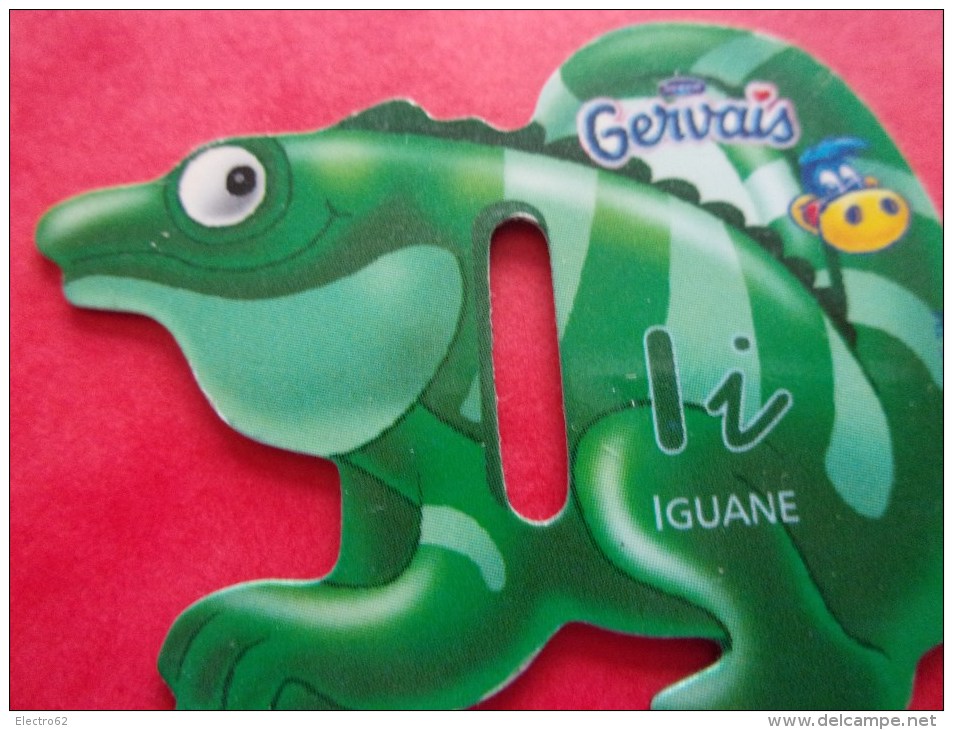 Magnet Danone  Gervais Iguane Lettre I - Buchstaben Und Zahlen