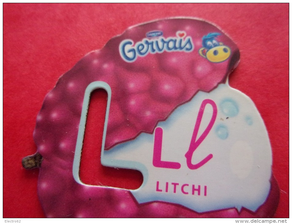 Magnet Danone  Gervais Litchi Lettre L - Buchstaben Und Zahlen