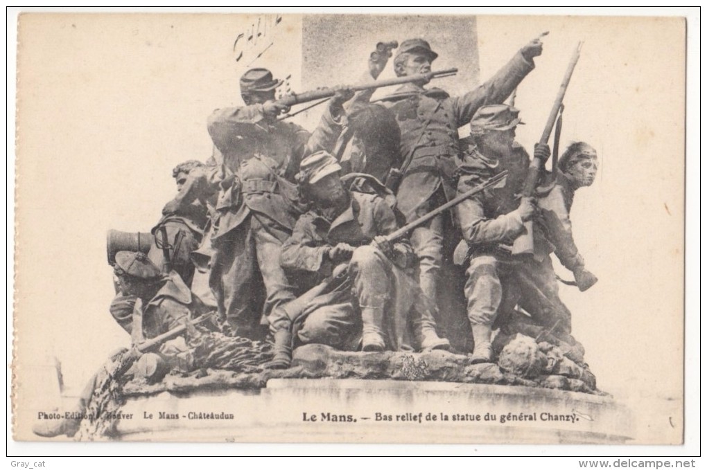 France, Le Mans, Bas Relief De La Statue Du General Chanzy, Unused Postcard [18134] - Le Mans