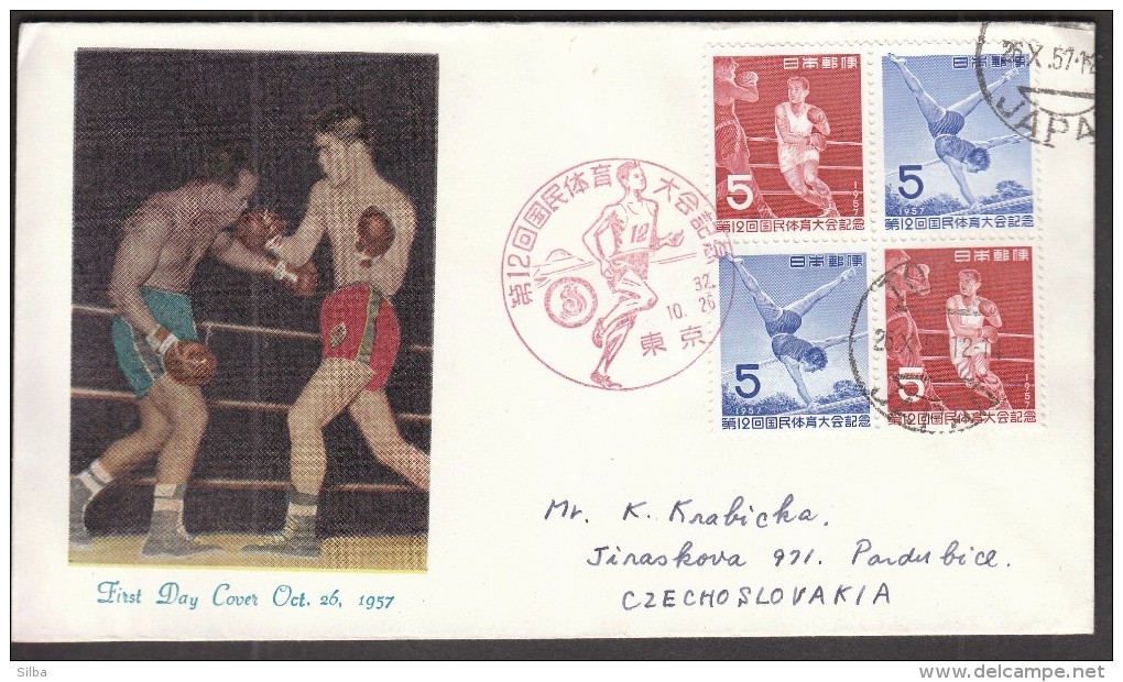 Japan 1957 / Boxing, Athletics, Gymnastics - Boxen