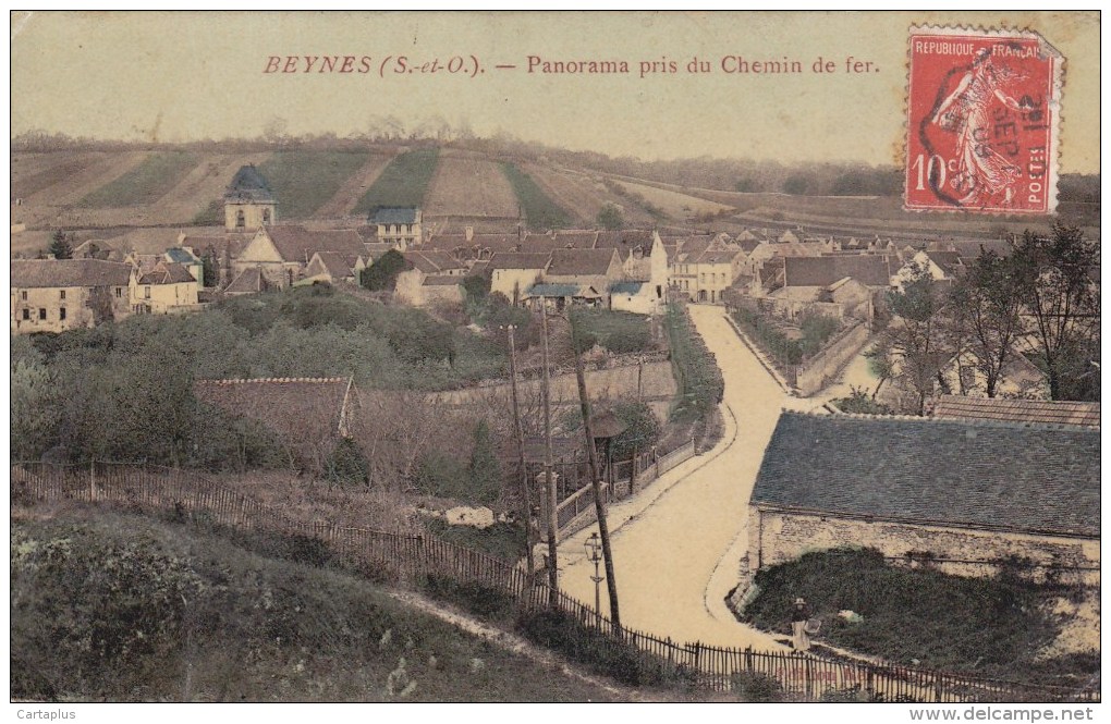 BEYNES PANORAMA PRIS DU CHEMIN DE FER  78 - Beynes