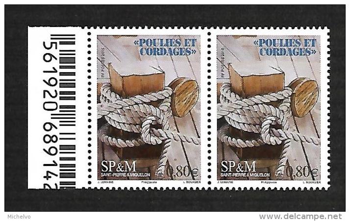 SP & M 2016 - Yv N° 1163 ** - Poulies Et Cordages  (Mi N° 1256) - Unused Stamps