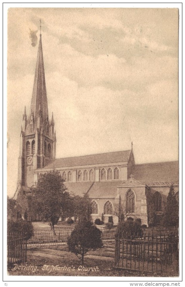 Dorking, St Martin´s Church - F Frith & Co Ltd, Reigate - Postmark 1914 - Surrey