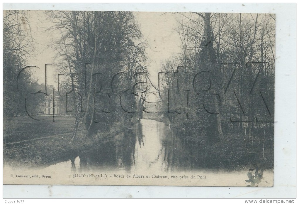 Jouy (Eure-et-Loir) : Le Château Vue Des Bords De L'Eure  Env 1928 PF. - Jouy