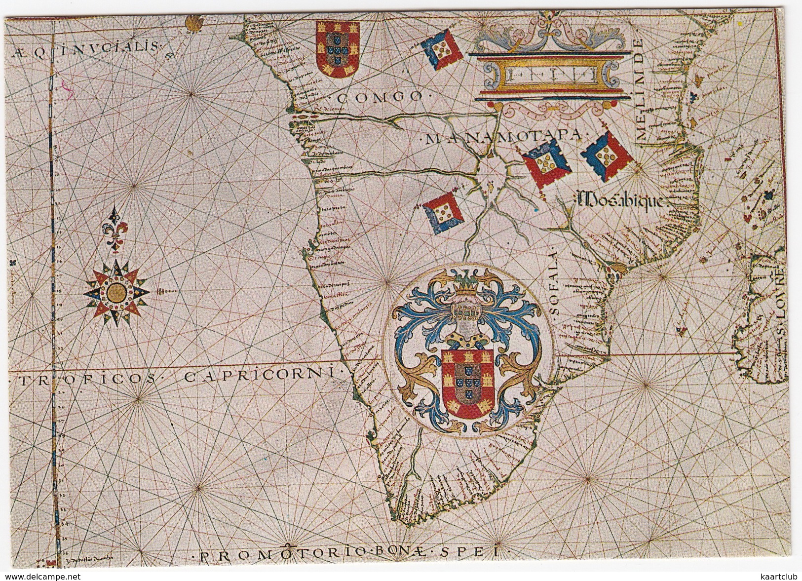 ATLAS De Fernao Vaz Dourado C. 1576 - Representacao Da Africa Austral  - (Biblioteca Nacional De Lisboa) - Cartes Géographiques