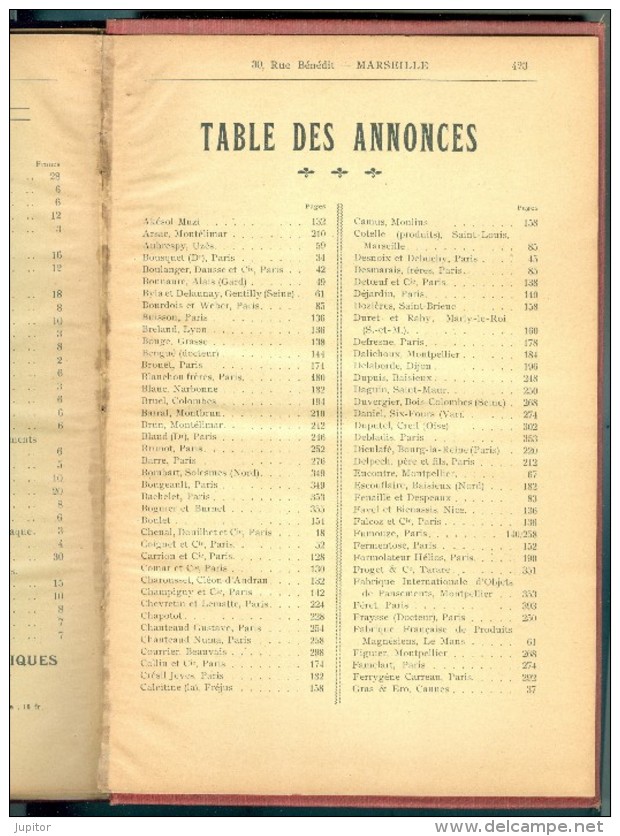 France Fournitures Generales Pharmacie-Marseille Silbert Ripert Fes & Co 1930s