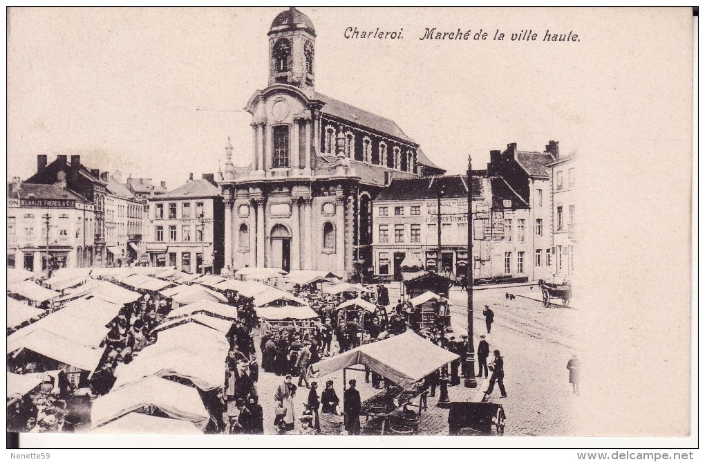 CHARLEROI -- Marché De La Ville Haute -- Belle Animation  ( Dos NON Divisé ) - Charleroi