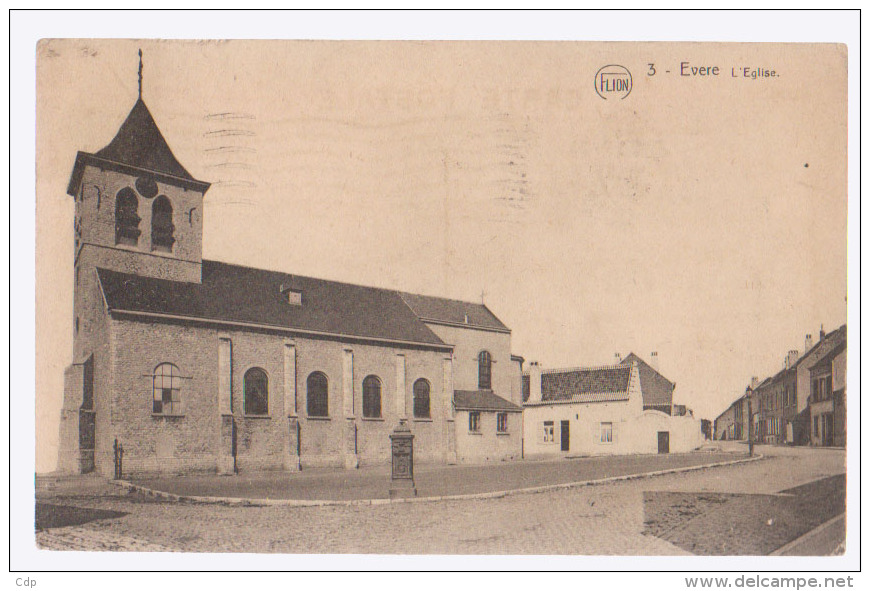 Cpa Evere  église 1926 - Evere