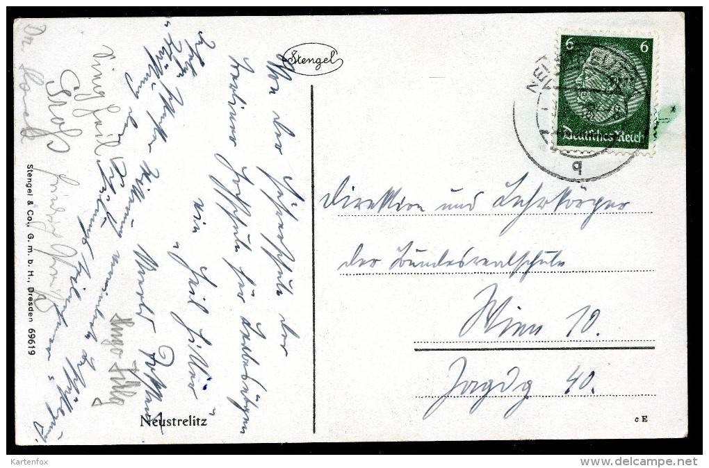 Neustrelitz, 1938, Mehrbildkarte (6), Wappen, - Neustrelitz