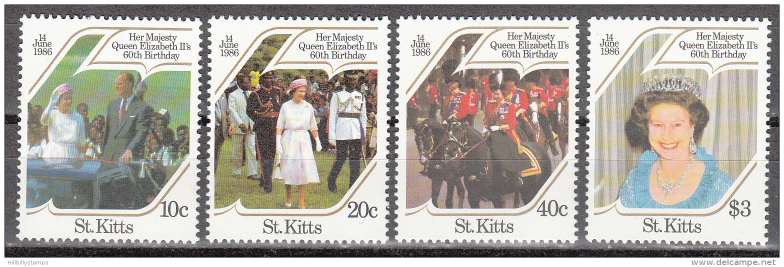 St Kitts   Scott No. 177-80    Mnh   Year  1986 - St.Kitts Y Nevis ( 1983-...)