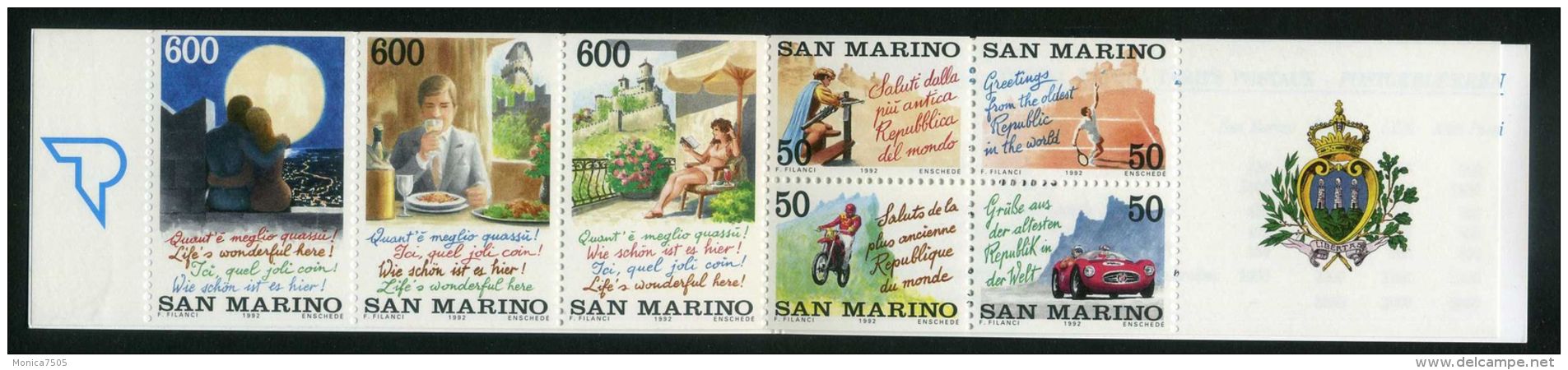 SAINT-MARIN (CARNET) : Y&amp;T N° C1289 CARNET AVEC TIMBRES NEUFS SANS TRACE DE CHARNIERE , A VOIR . - Carnets