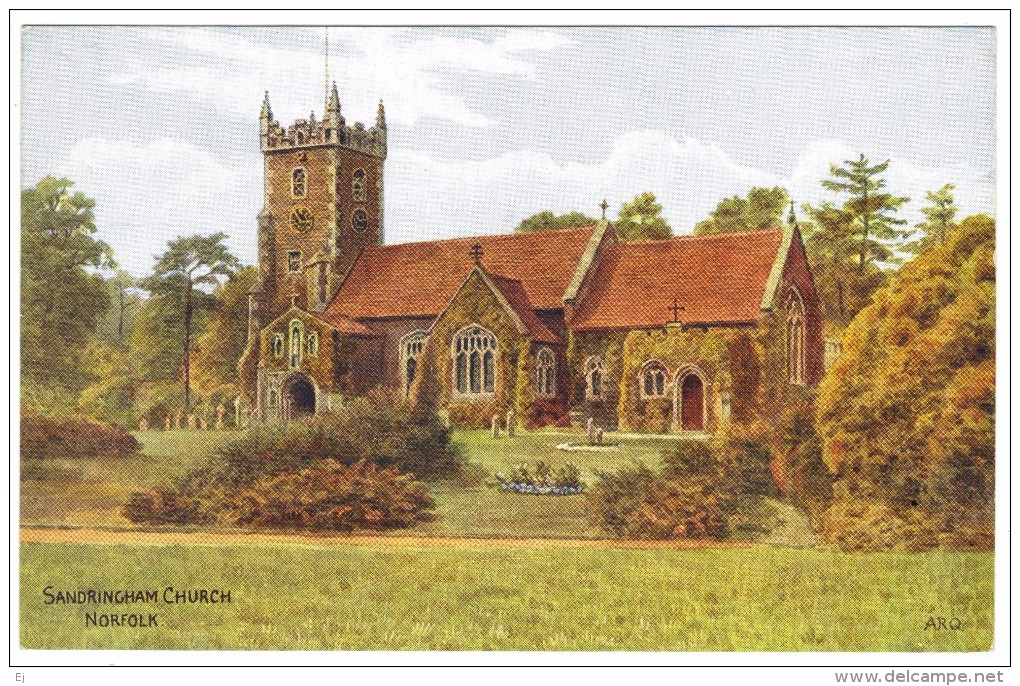 Sandringham Church, Norfolk By A R Quinton - Salmon No 3878 - Unused - Quinton, AR