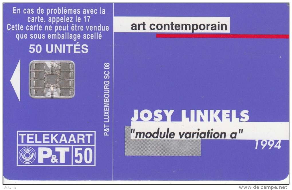 LUXEMBOURG(chip) - Art Contemporain 5/Josy Linkels(SC 08), Used - Luxembourg