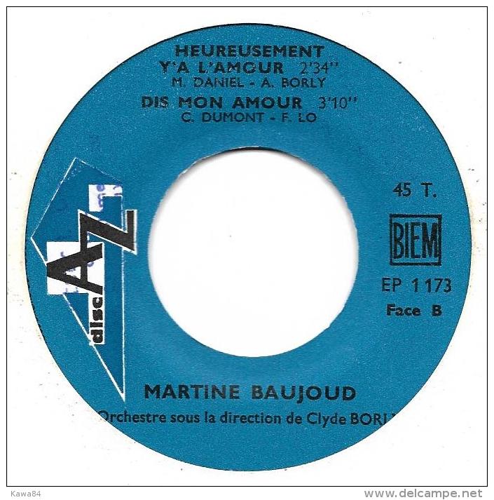 EP 45 RPM (7")  Martine Baujoud / Jacques Brel  "  Ma Cour Des Miracles  " - Sonstige - Franz. Chansons
