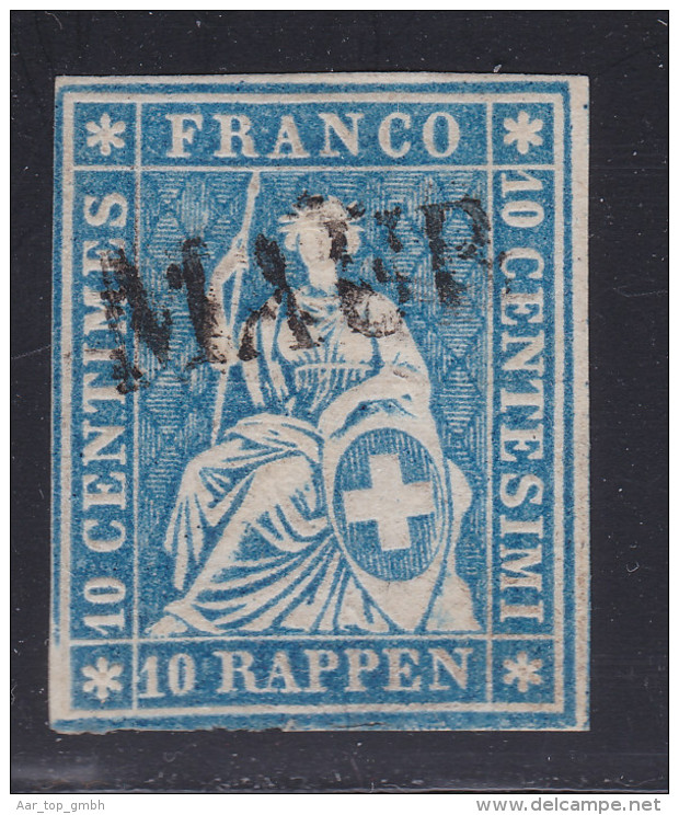 Heimat Schweiz ZH MAUR Langstempel Auf Zu#23G 10Rp Strubel - Used Stamps