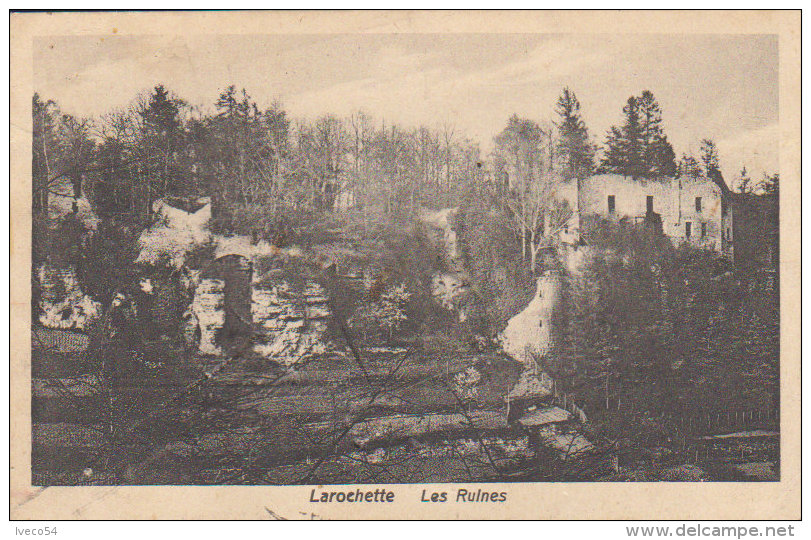 1921 Larochette " Les Ruines " Carte Houstrass - Larochette