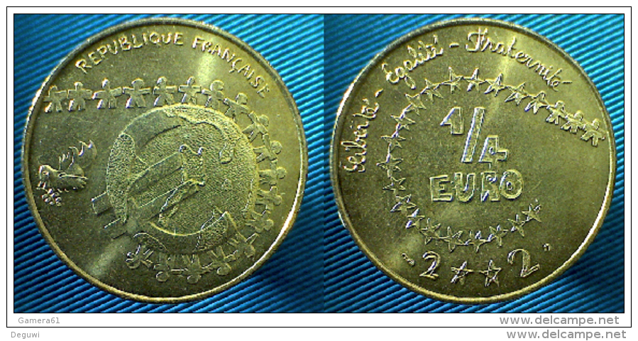 1 Euro Precourseur 1/4 EURO, "Enfant 2002" , Jeton, Medaille,  RRRR, UNC - Sonstige & Ohne Zuordnung