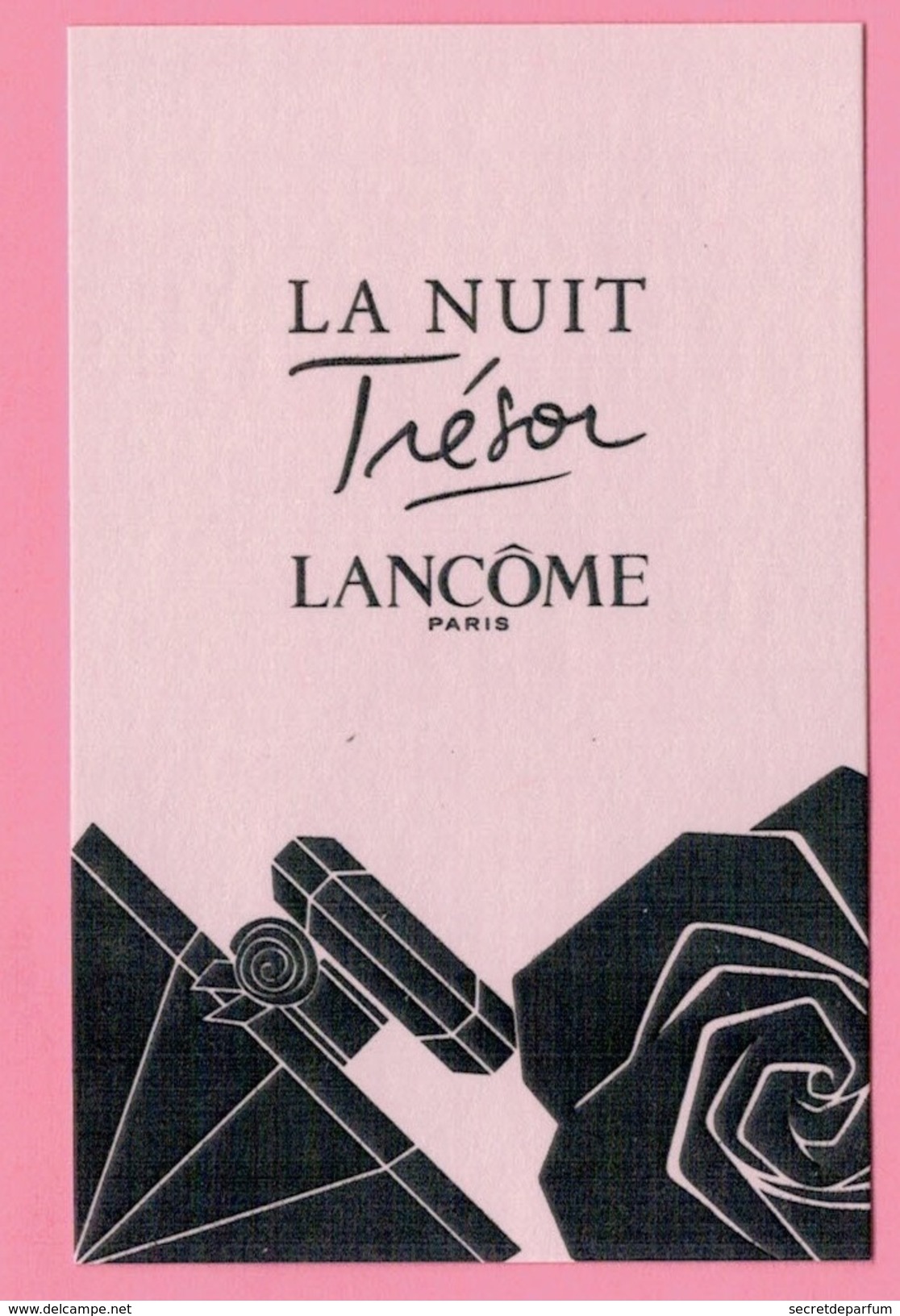 Cartes Parfumées  Carte Lancôme LA NUIT TRÉSOR - Modern (from 1961)