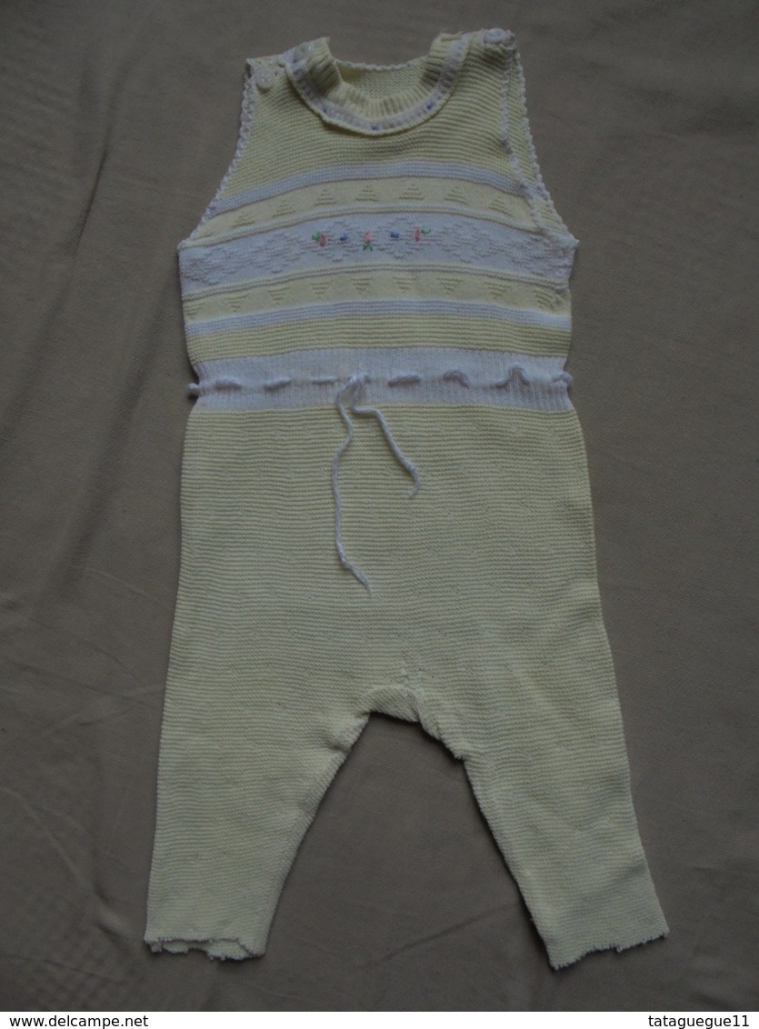 Ancien - Pyjama, Grenouillère Pour Bébé En Coton Années 50 - 1940-1970