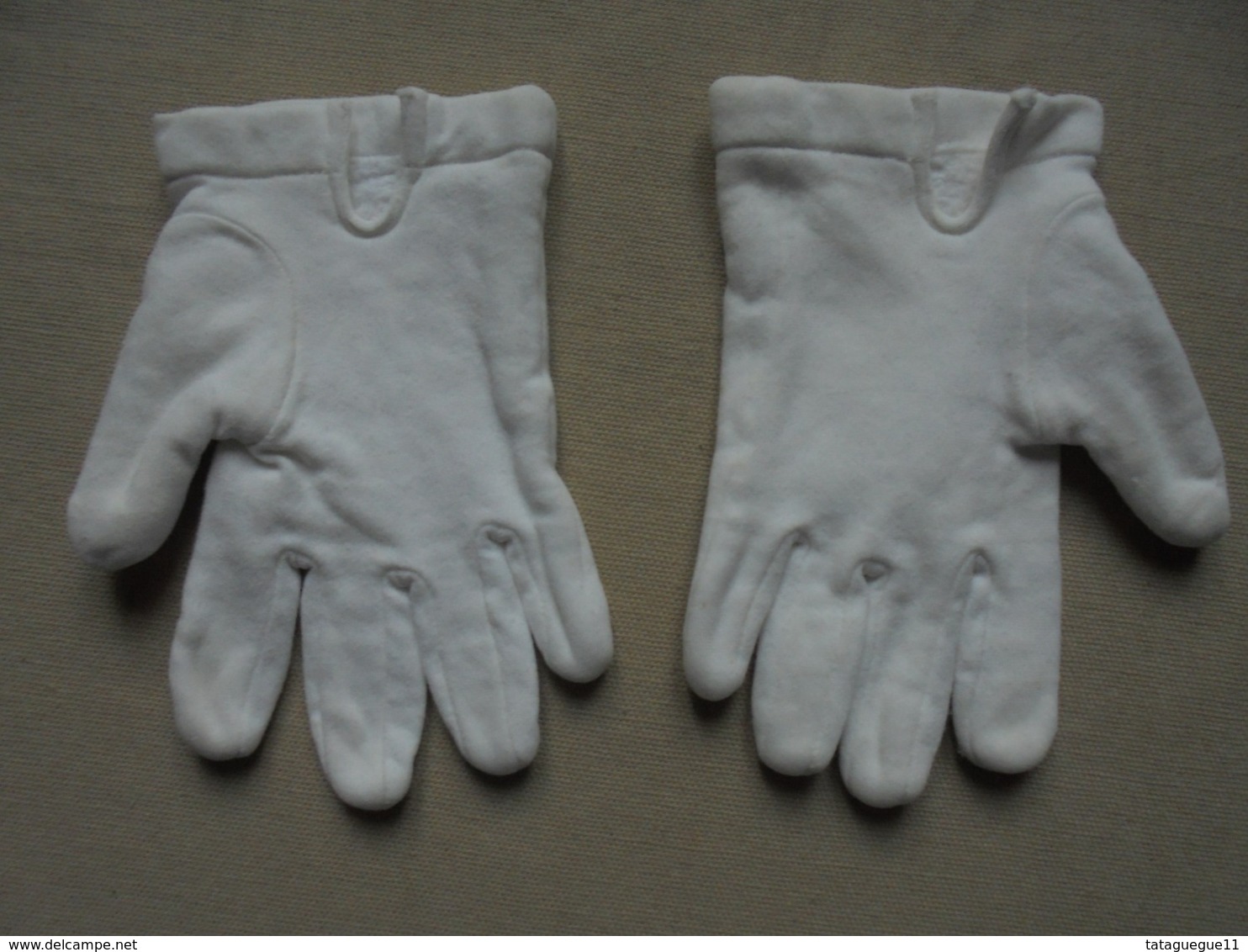 Ancien - Paire De Gants En Coton Moleton Pour Enfant "Cérémonie, Dimanche" - 1940-1970