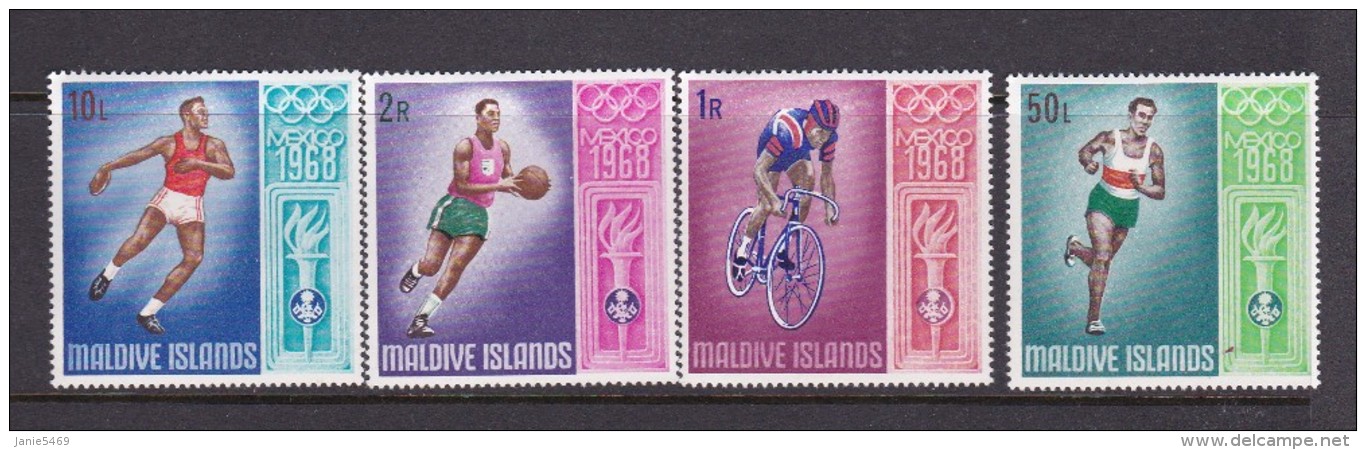 1968 Mexico Maldive Islands Olympic Set MNH - Summer 1968: Mexico City