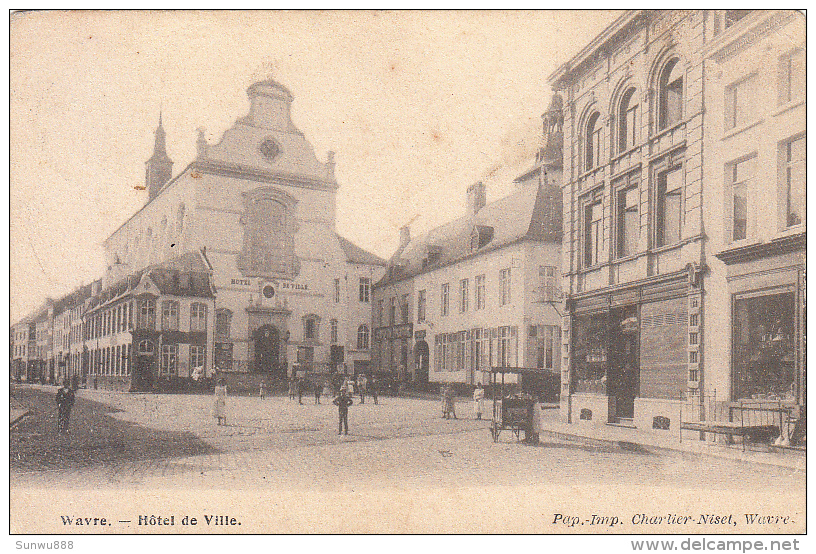 Wavre - Hôtel De Ville (animée, Marchand De Glaces, Charlier-Niset, Précurseur) - Waver