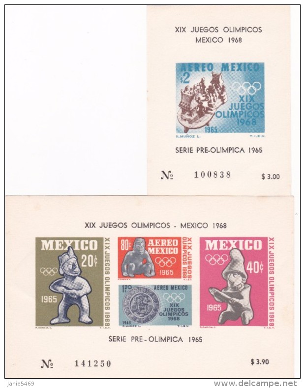 1968 Mexico 1965 Mexico PreOlympic Isuue MNH - Summer 1968: Mexico City