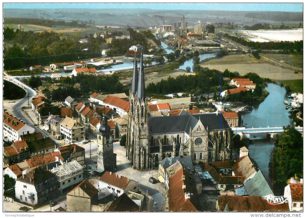 57 - MOSELLE - Sarralbe - Eglise - Sarre - Vue Aérienne - CPSM - Sarralbe