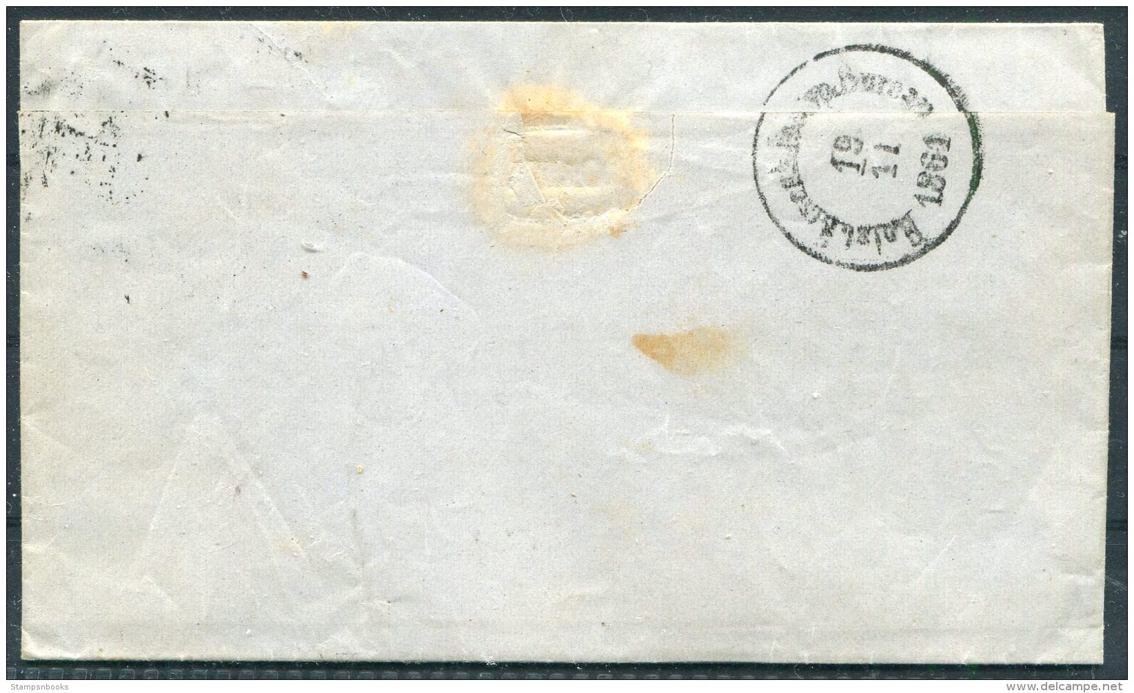 1861 Denmark KDOPA Hamburg 4sk Cover - Kiel - Storia Postale