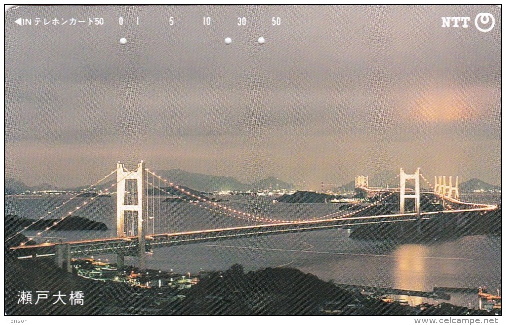 Japan, 351-199 E, Seto Bridge (Grey Skies), 2 Scans. - Japan