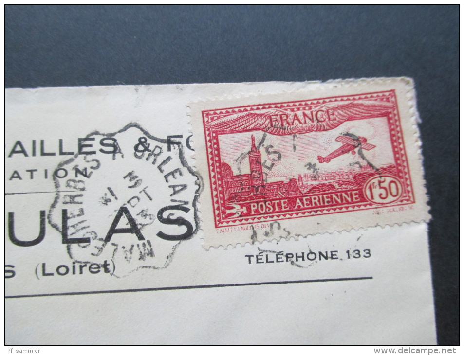 Frankreich 1933 Michel Nr. 251 Flugpostmarke. Pommes De Terre / Kartoffeln - Cartas & Documentos