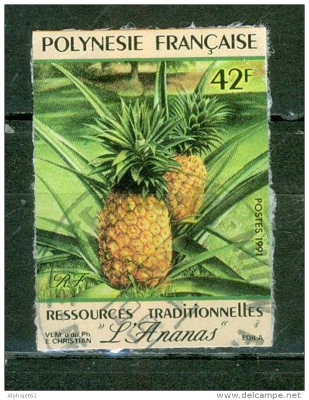 Ananas - POLYNESIE FRANCAISE - Fruits, Culture, Ressource Agricole - N° 374 - 1991 - 1988 - Used Stamps